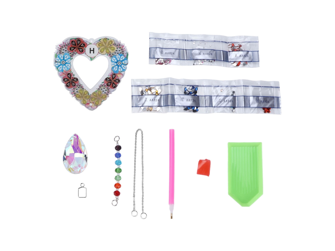 Colgante De Pintura De Piedras Strass Diy 5d Corazón Para Decoración De Ventana Y Regalo Artesanal Interior