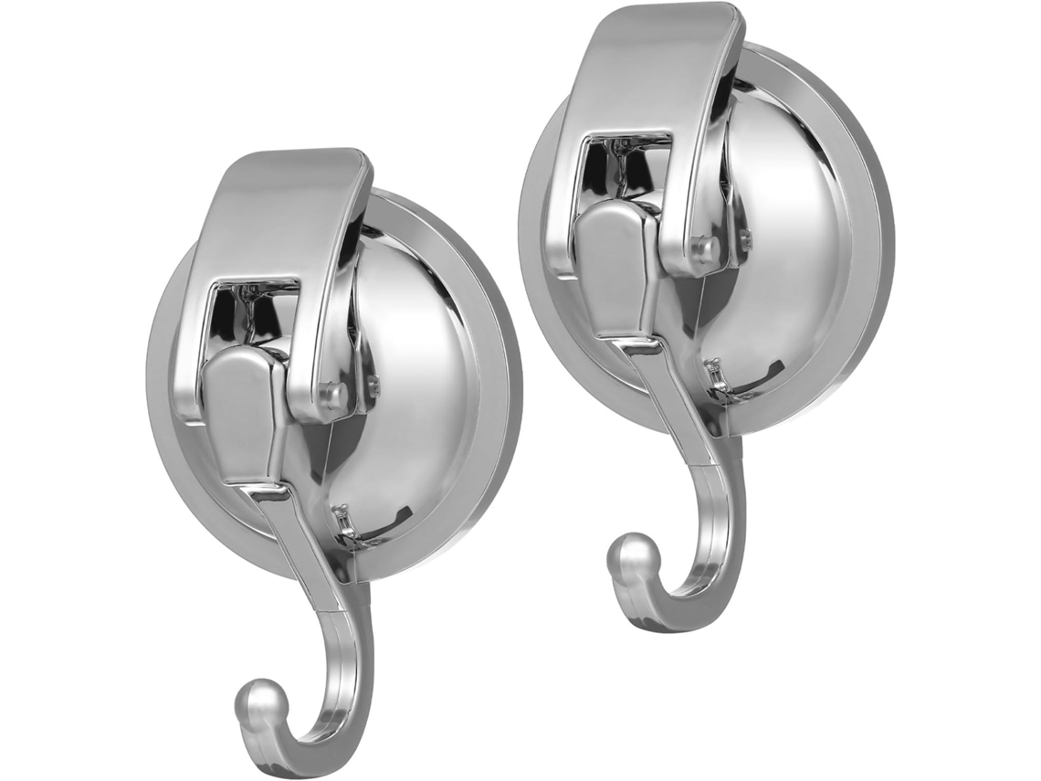 Ganchos De Sucção Com Design Minimalista, 2 Peças, Aço Inoxidável,