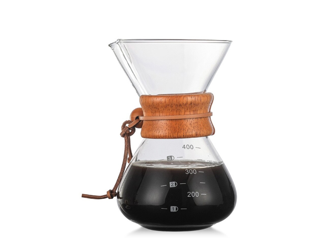 Máquina de Café Expresso de Cafeteira de Cafeteira de Vidro Resistente a Alta Temperatura com Aço Inoxidável Panela Vasos de Café Vasos de Café