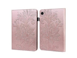 Capa De Couro Com Estampa Floral Para Tablet Samsung Galaxy Tab A9.