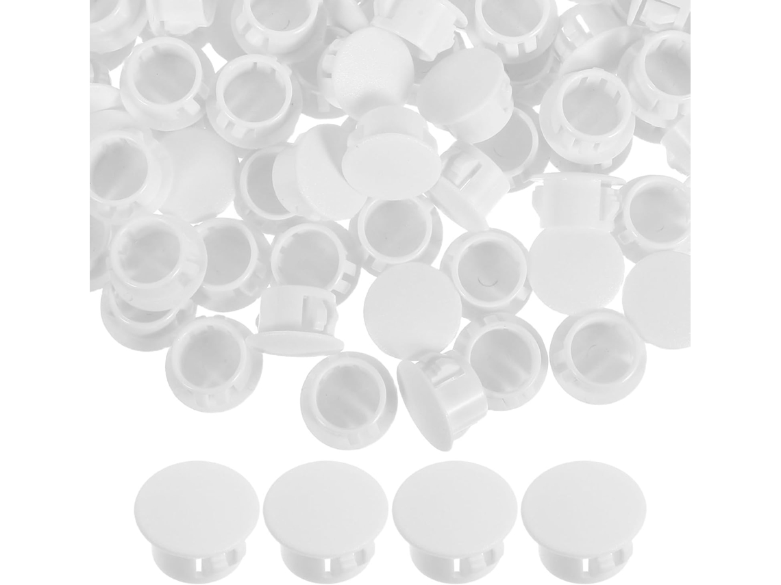 Ipetboom 100 Peças De Tampas Plásticas Decorativas Para Móveis E Tubos, Em Cores Claras, Com Roscas Redondas