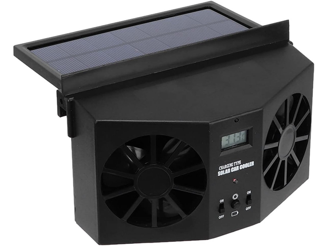 Mini Ventilador Solar Portátil Hidyliu Para Carro, Ventilador De Resfriamento Eficiente, Preto, Para Ambientes
