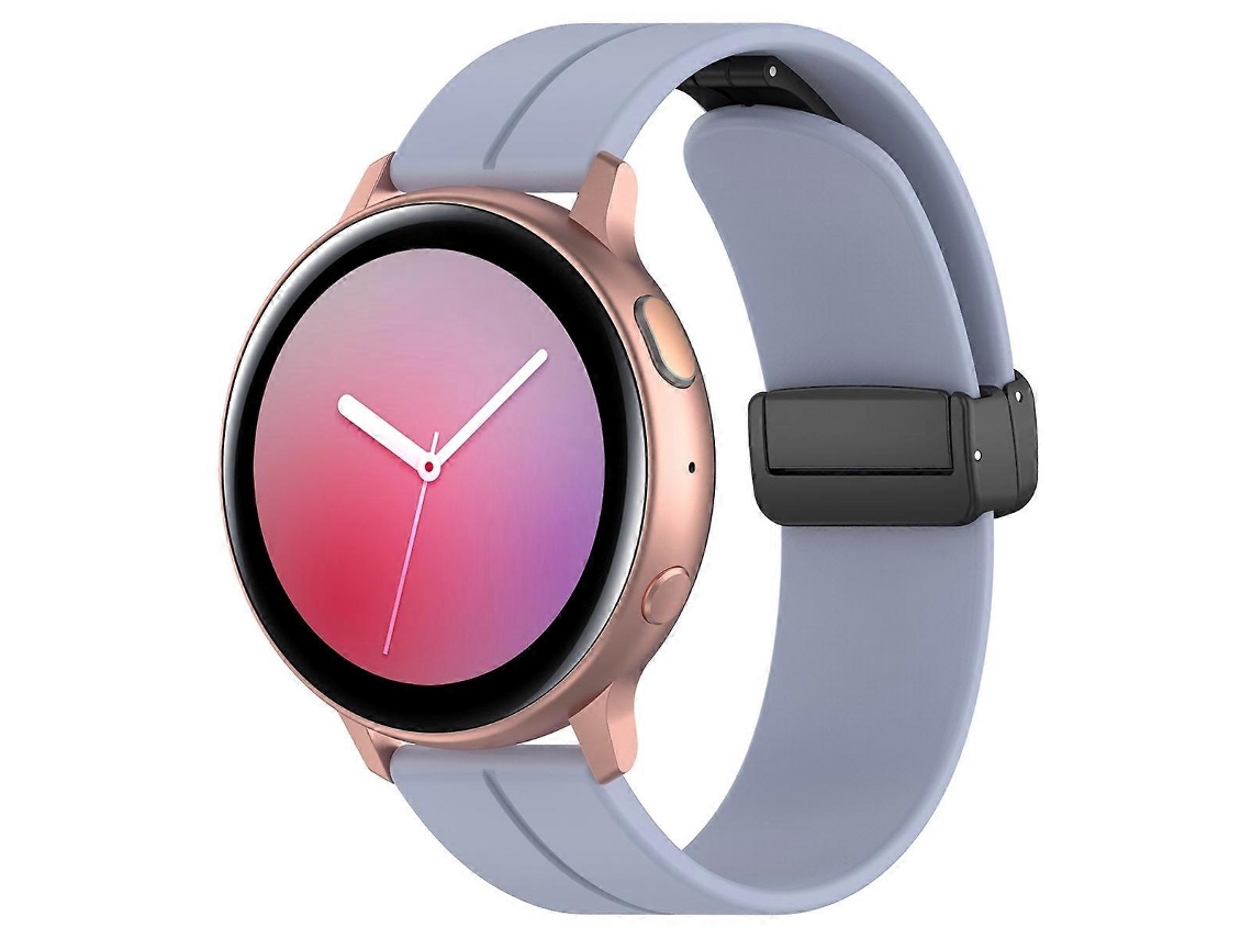 Pulseira De Relógio Universal De Silicone Com Fivela Dobrável Preta E Encaixe Plano.