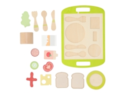 Conjunto De Brinquedos De Cozinha Em Madeira Para Crianças Brincar De Fazer Comida