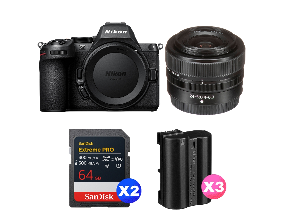Z5 Ii + 24 50mm F/4 6.3 + 2 Sandisk 64gb Extreme Pro Uhs ii Sdxc + 3 Nikon En el15c + Ebook “20 Dicas para Fotos Que Impressionam” NIKON