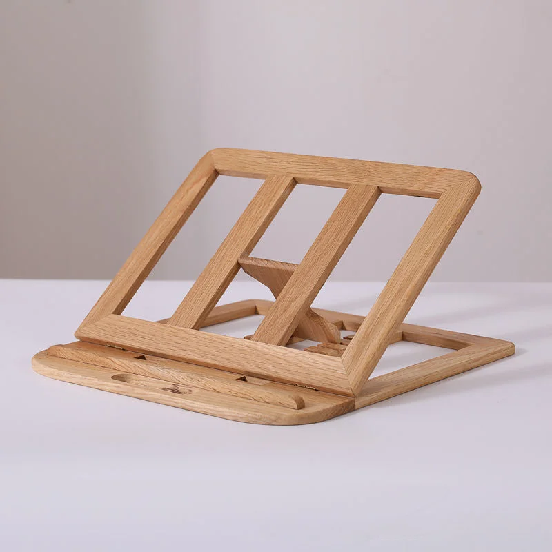 Suporte De Mesa Dobrável Vertical Madeira Para Laptop, Com Ajuste Altura E Portátil Mini Tablet ~06361-aquaforge