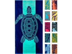 Nova Line toalha de Praia Azul Tropical, Design Único, Extra Grande, Ideal para Crianças e Adultos