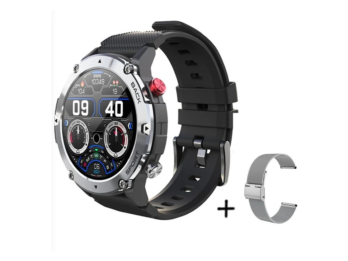 Smartwatch Com Bluetooth Chamadas Reprodução De Música E Recursos Esportivos Ao Ar Livre Preto Bestvite