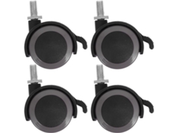 Hemobllo 4 Rodízios De Substituição Com Soquete M8 X 15mm, Rodas Aço