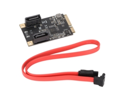 Placa De Expansão Mini Pci E Para 2 Portas Sata 6gbps Largura De Banda Pci E 3.0