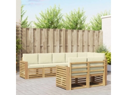 Vidaxl Conjunto De Sofás Para Exterior 8 Unid. Branco E Creme
