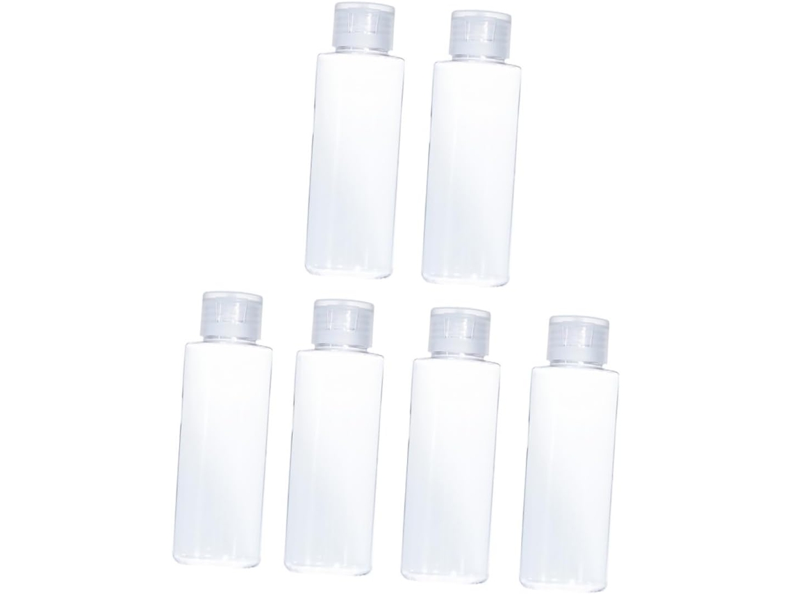 Conjunto De 6 Garrafas De Viagem Reutilizáveis De Plástico