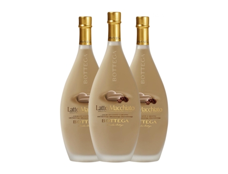 Licor Creme BOTTEGA Latte Macchiato Caffè e Grappa Garrafa Medium (0.5 L - 3 Unidades)