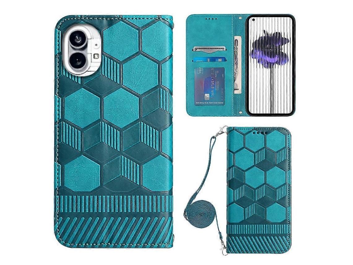 Capa De Celular Magnética Em Pu Com Textura De Futebol Para Celular, Modelo Transversal, Da For Nothing Phone 1.