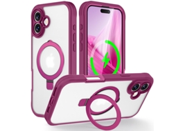 Capa Para Iphone 17 Pro Max Magnético Suporte Anel Roxo Czhhmart