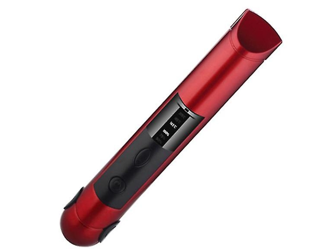 Alisador De Cabelo Usb Mini Modelador De Cabelo Aquecido Com Display Lcd Temperatura Ajustável Em Três Níveisvermelho Yunzii
