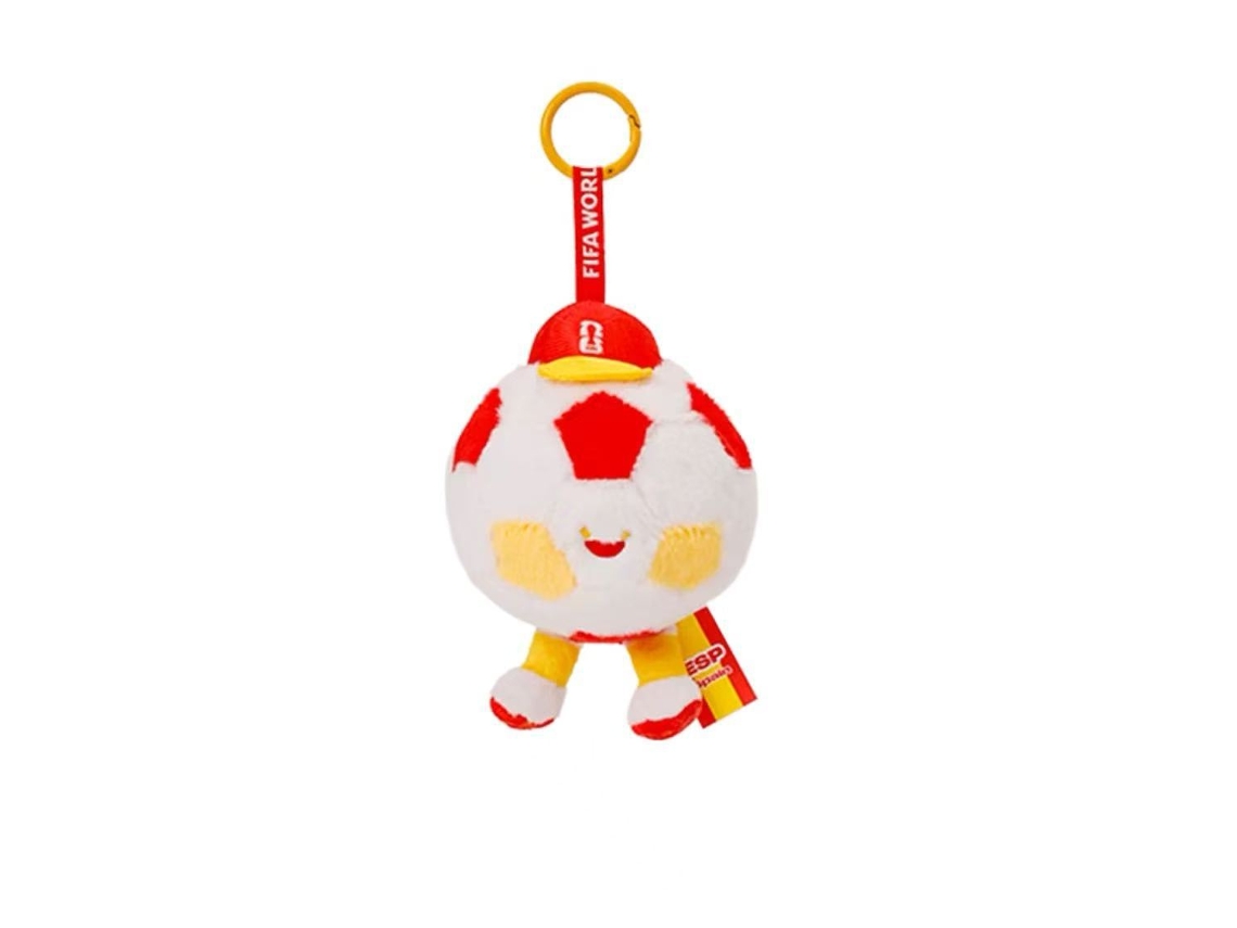 Chaveiro peluche bola Espanha Copa do Mundo 2026, macio, colecionável, presente STELASPLEN