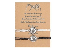 Pulseiras Fasst, Ajustáveis, Com Cartão, Esportes, Bola, Presente, Amizade, Par | S/MARCA