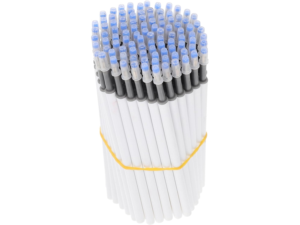 Pacote Com 100 Minas De Reposição Para Canetas Em Gel, Plástico Branco
