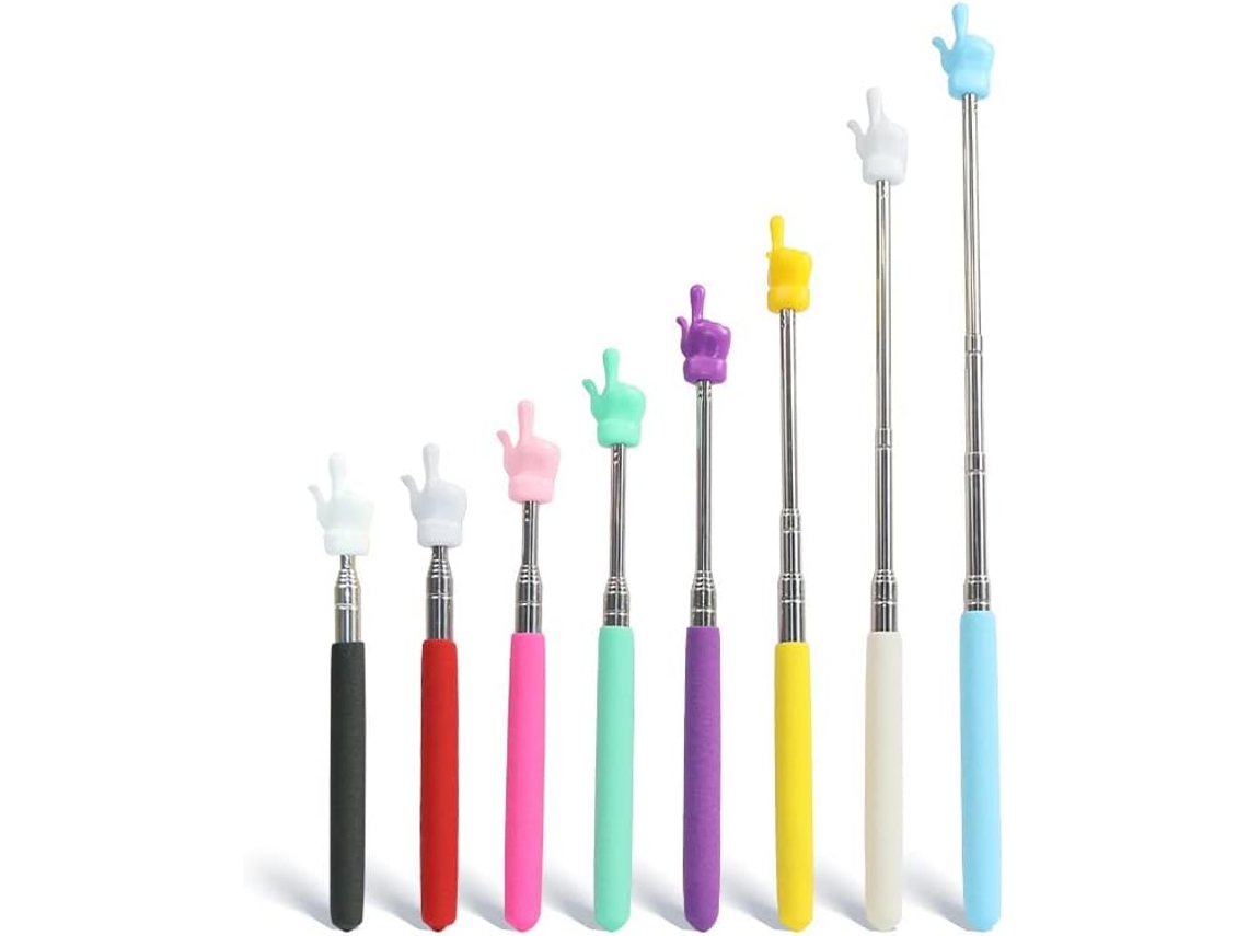 Conjunto De 4 Apontadores Retráteis Para Professores, Apontador Para Quadro Branco Sala De Aula, Apontador Manual