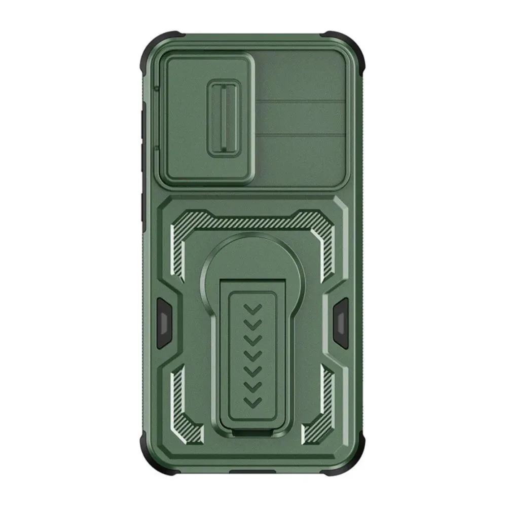 (verde, Galaxy A16) Capa Protetora Dobrável E Resistente Com Suporte, À Prova De Choque E Com Proteção Para A Lente Da Câmera.
