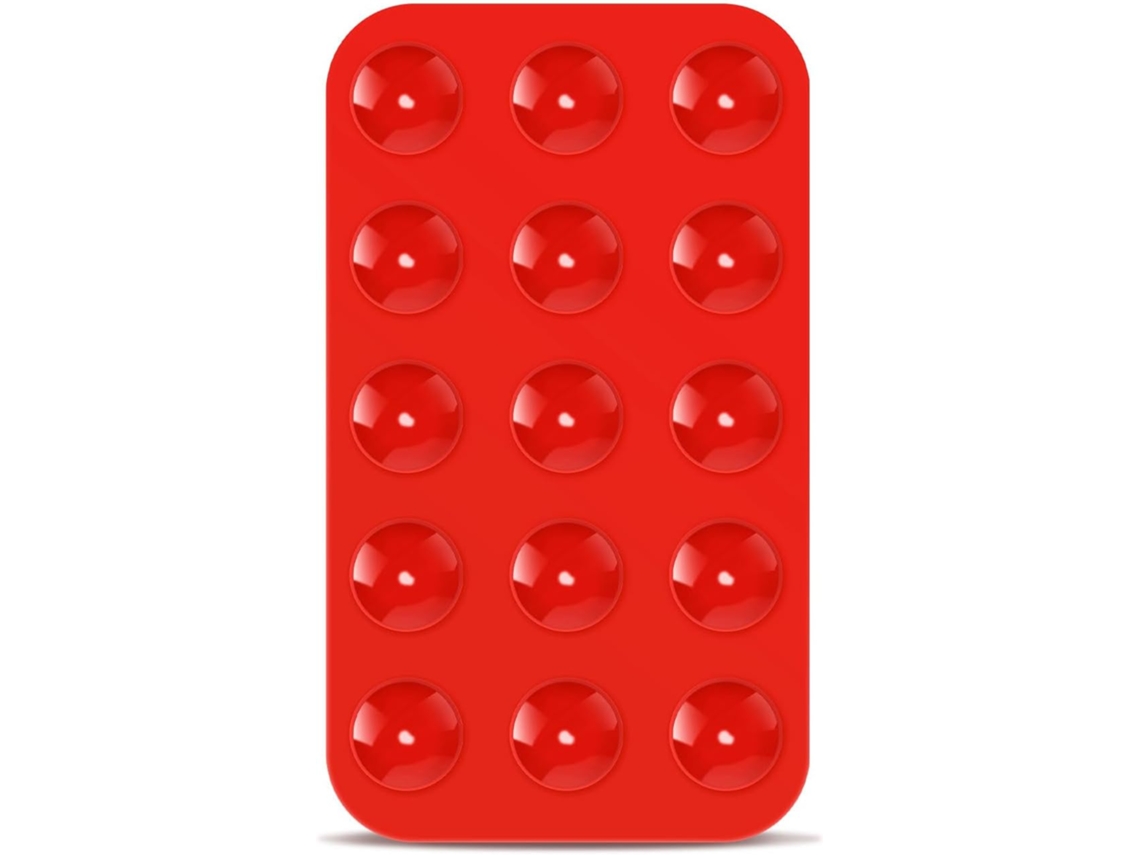 Suporte Para Celular Com Ventosa De Silicone (vermelho)