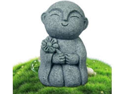 Estátua de Buda para Jardim Estátua de Buda em Pedra, Escultura Zen, Decoração Espiritual de Buda para Meditação, CHABERLU