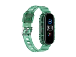 Pulseira De Substituição Para Xiaomi Band 7 Em Borracha Macia Pu Transparente Verde