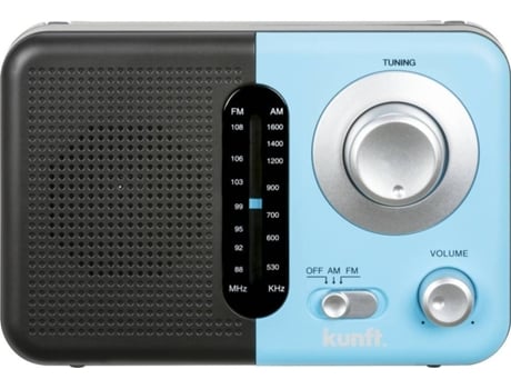 Rádio KUNFT KPR4173 (Outlet Grade A - Azul - Analógico - FM/AM - Pilhas)