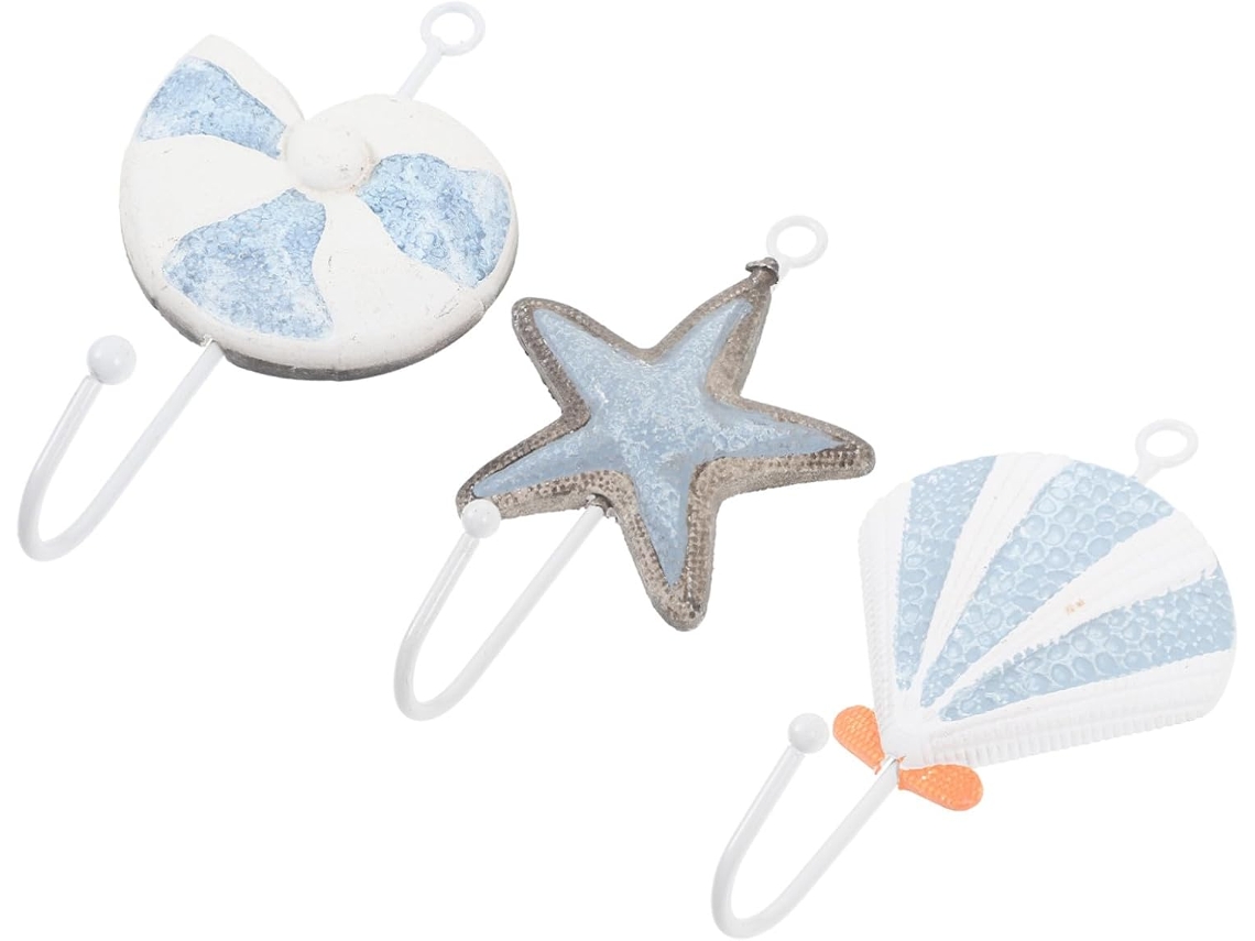 Conjunto De 3 Ganchos Parede Em Ferro Estilo Mediterrâneo Para