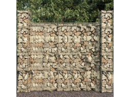 Vidaxl Cestos Gabião 3 Pcs Aço Galvanizado 25x25x197 Cm