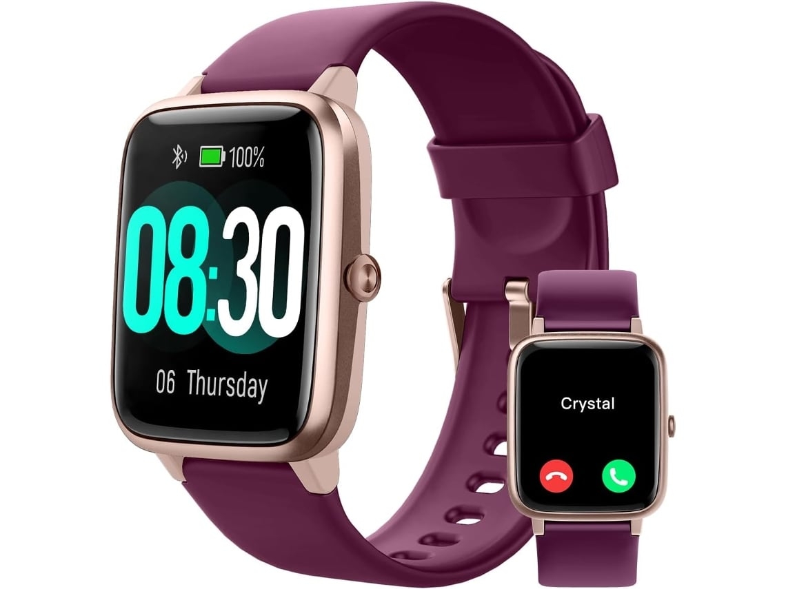 Smart Watch Atende/Faz Chamadas Relógios À Prova DÁgua Ip68 Roxo Escuro