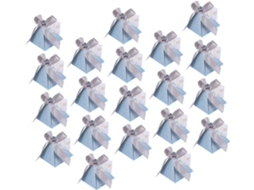 Caixas De Doces Em Formato Pirâmide, De Papel Azul Fosco, 20 Unidades, Ideais Para Festas E Casamentos Tamanho Pequeno