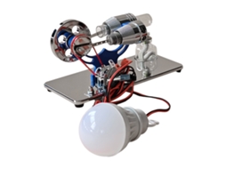 Motor Stirling a Ar Quente Gerador com Lâmpada Led Volante Kit de Ciência Brinquedo Educativo Decor Sala de Aula