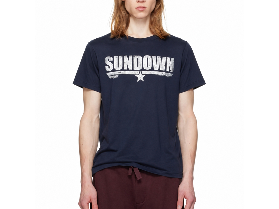 Rockinstone Top Gun Movie Sundown Navy Adult T-shirt Size:xl