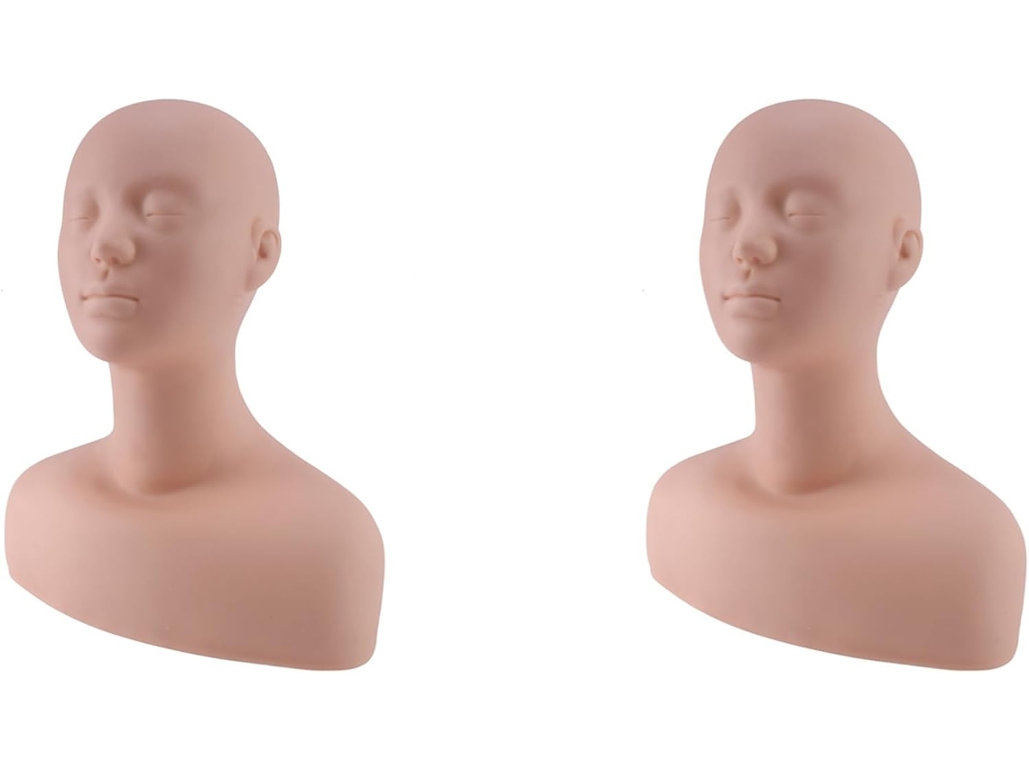 2 Manequins de Silicone Profissionais para Exercícios da Ossatura do Ombro, Ideais para Maquiagem, Extensão de Cílios e SFUSHOS