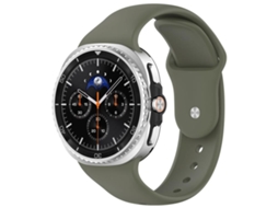 Bracelete Silicone Reverso para Samsung Galaxy Watch 8 / 8 Classic XIAOMOYU com Fivela Reversa Verde exército