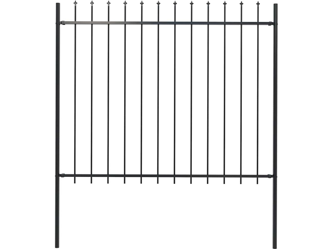 Spike Fence, Spike Fences Vidaxl Preto Aço (n/a)