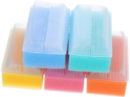 Conjunto De 5 Escovas Esponja Para Bebês Em Pp E Espuma | Limpeza Suave Do Couro Cabeludo, Rotina De Banho Infantil