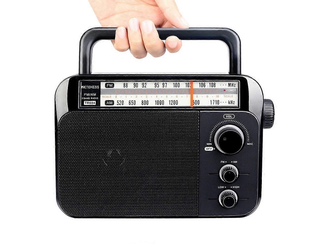 Rádio Am/fm Retekess Tr604 Para Idosos, Design Portátil Com Alça, Rádio De Banda Dupla, Bateria E Ca Olysi Shop