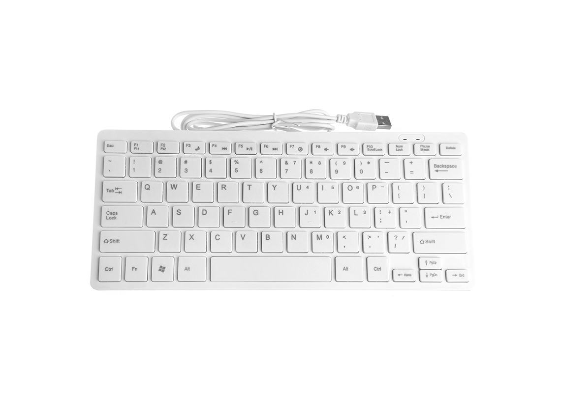 Mini Teclado Multimídia Fino Com Fio Usb Externo Para Notebook, Laptop E Computador. -aquaforge