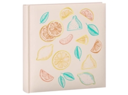Álbum de Fotos Erica com Bolsos e Folhas de Recordação Agrumes, 100 Páginas Brancas, 200 Fotos, 11, 5 X 15 Cm, Capa Bege, 22, 4 X 25,4 Cm BRILVIBERA