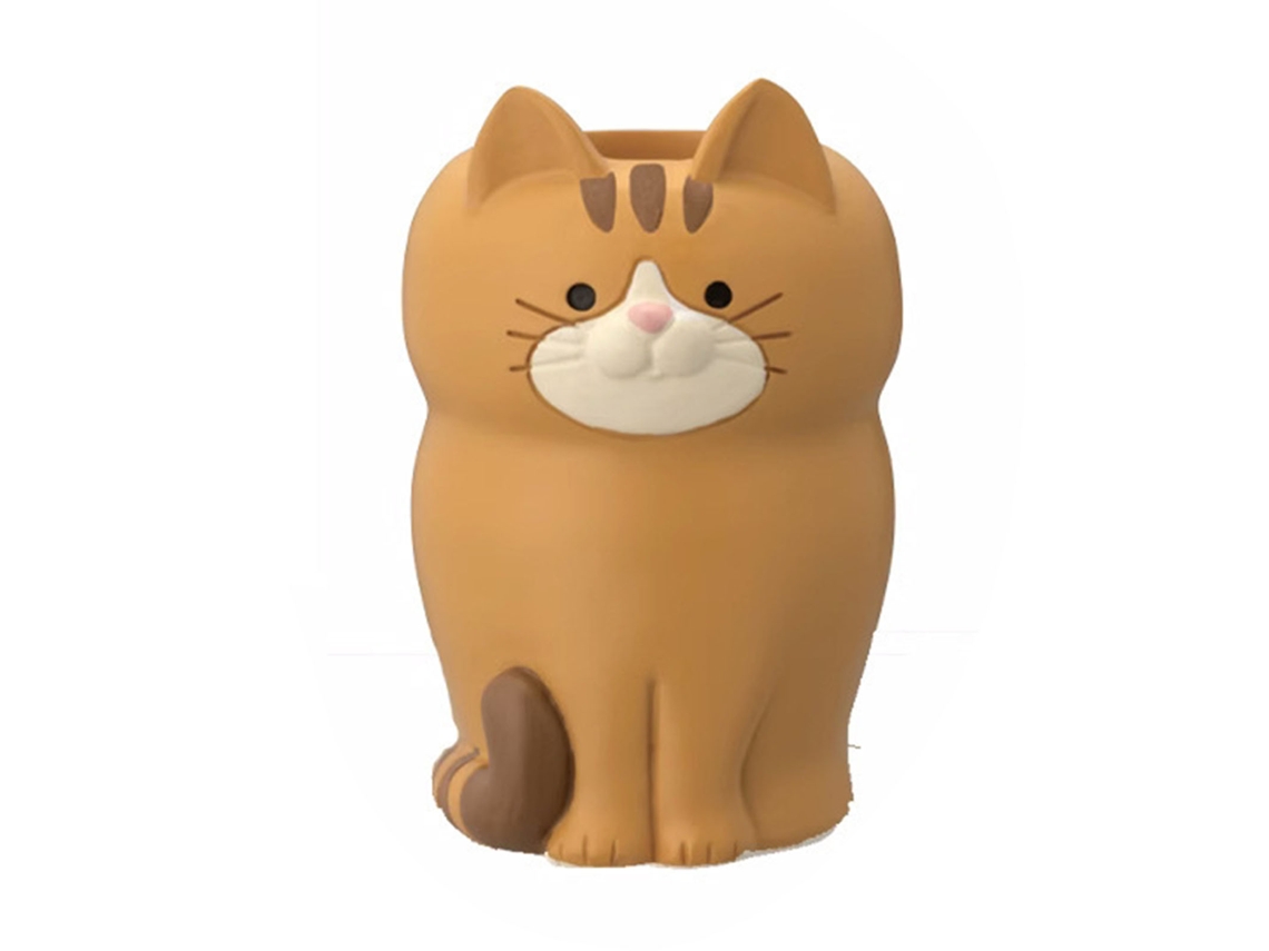 Suporte multifuncional Baok para celular, tablet, óculos e canetas, decoração de mesa em resina com formato de gato.