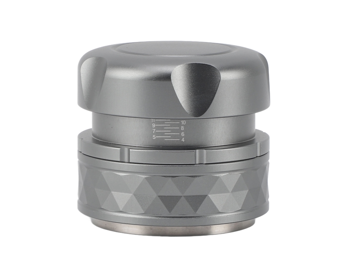 Tamper De Café Em Aço Inoxidável Profissional Distribuidor De Café Portátil Prensa De Pó Ferramenta Niveladora 58 Mm 2,28 Pol Fundo Plano Cinza