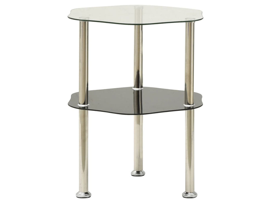 Mesa de apoio VIDAXL Black Vidro (38x38x50 cm)