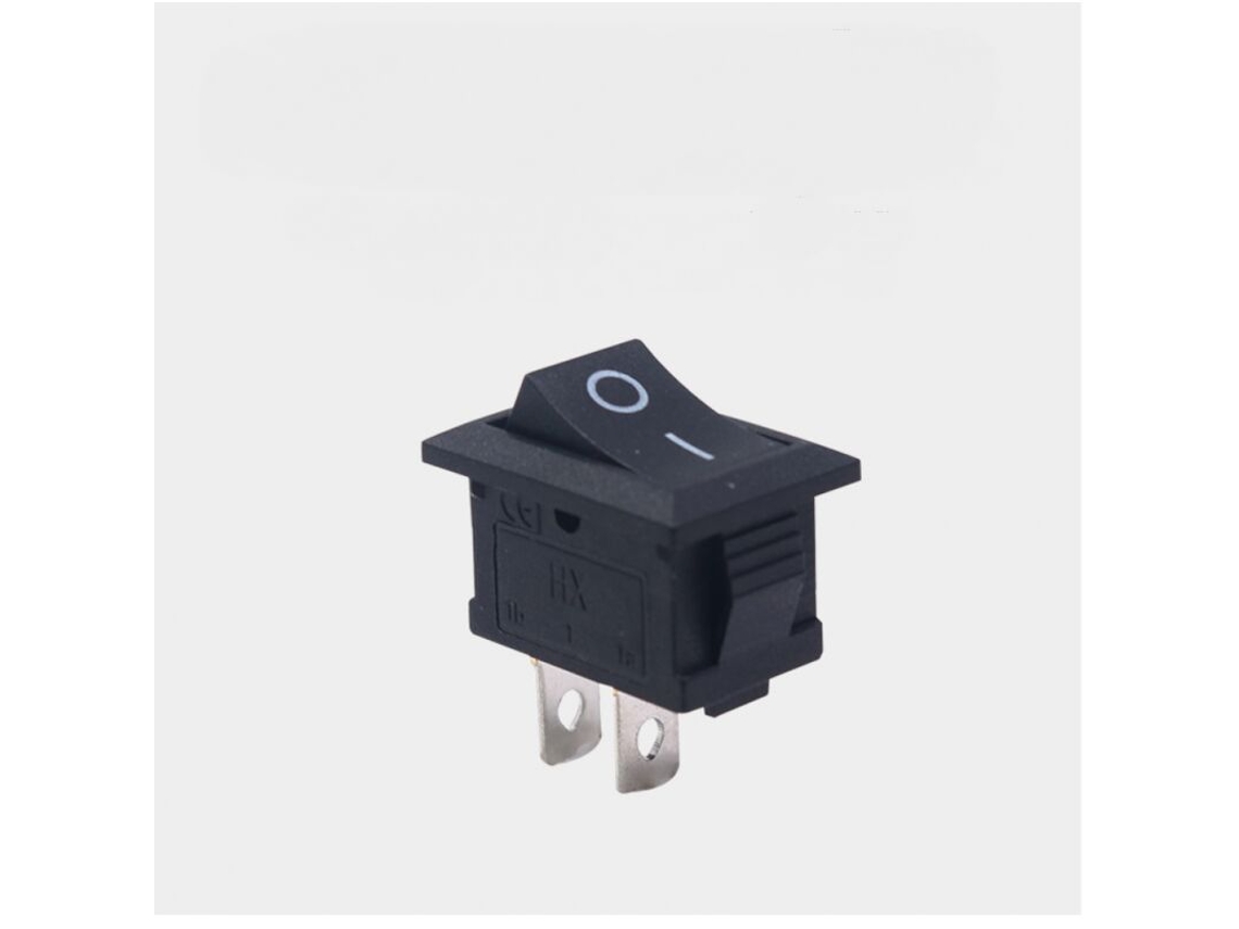 Interruptor Basculante Retangular Preto Shining House On, Off, 2 Posições, 2 Terminais, 6a, 250 Vca/ 125, Pacote Com 5 Unidades