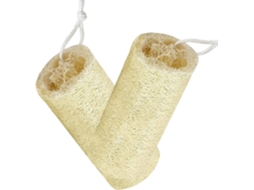 Conjunto De 2 Esponjas Bucha Vegetal Natural Para Uso No Chuveiro Amolecem Na Água E Potencializam Sua Rotina Cuidados