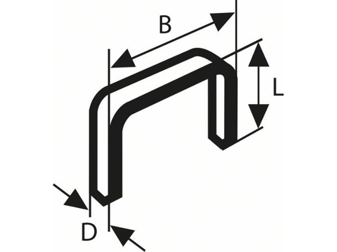 Agrafo BOSCH de Arame Direito - Tipo 52 12.3x1.25x6 mm