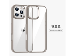 Capa Para Iphone 17 Pro Em Titânio Fosco Transparente Com Cobertura Total.