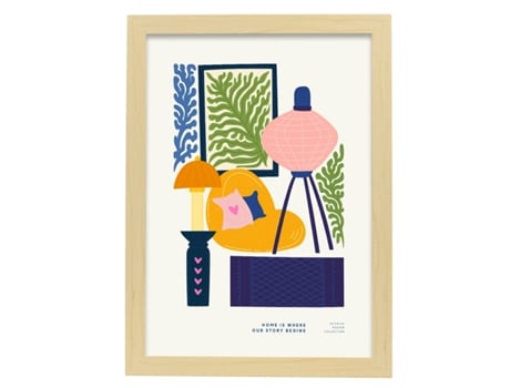 Póster Artemante NACNIC Pop. A casa é onde as ilustrações artísticas modernas de Stoy começa para a decoração de interiores.